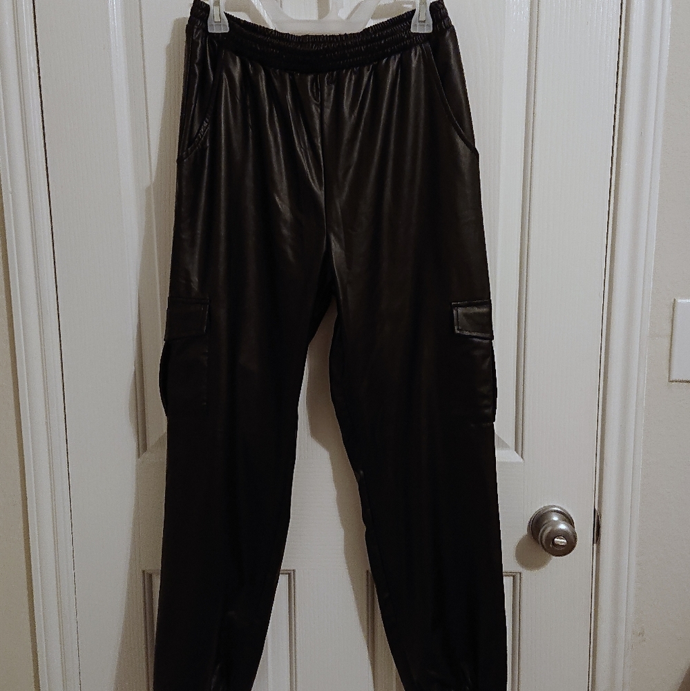 Fashion Nova Faux Leather Joggers